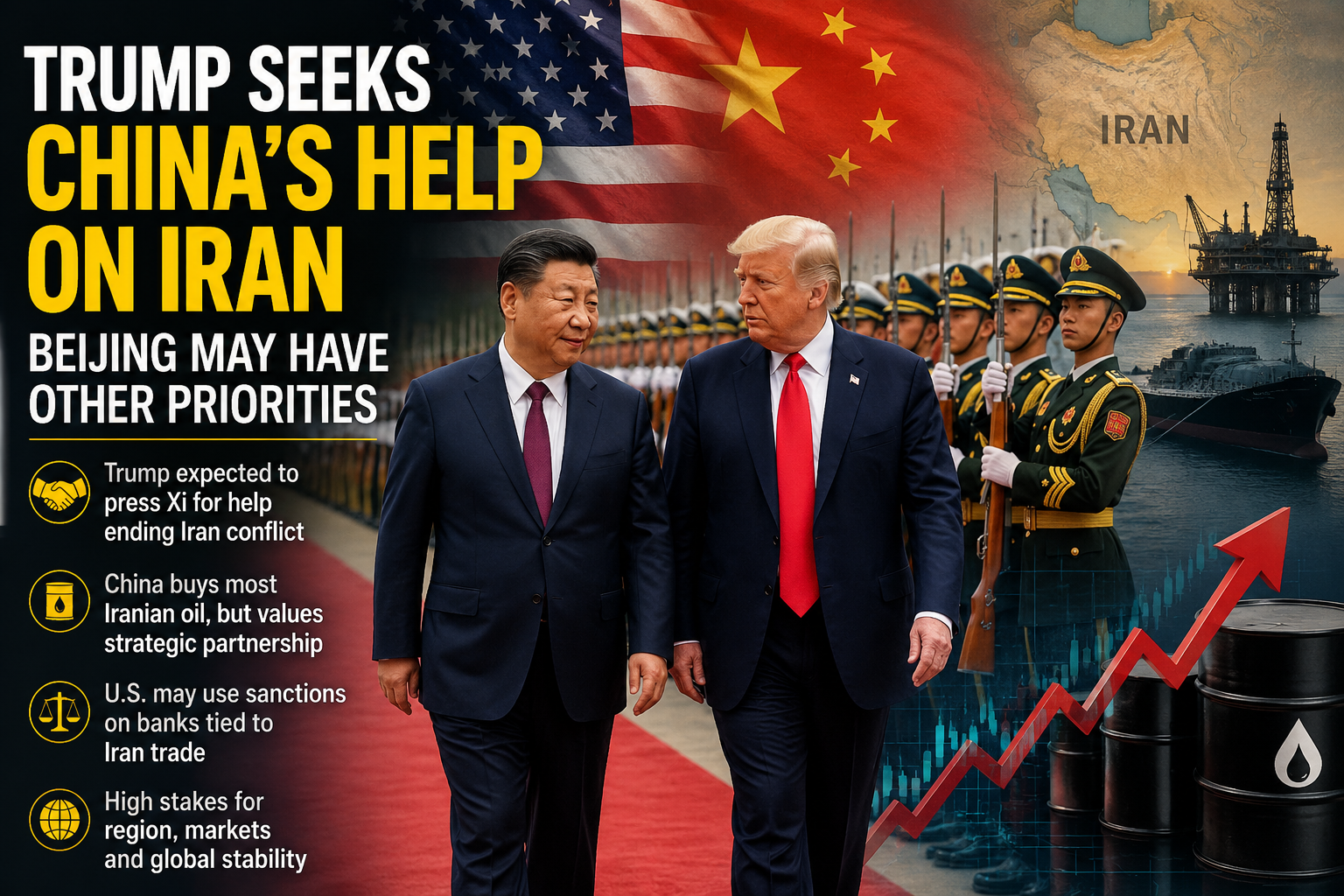 Trump Seeks China’s Help on Iran, but Xi May Have Other Priorities