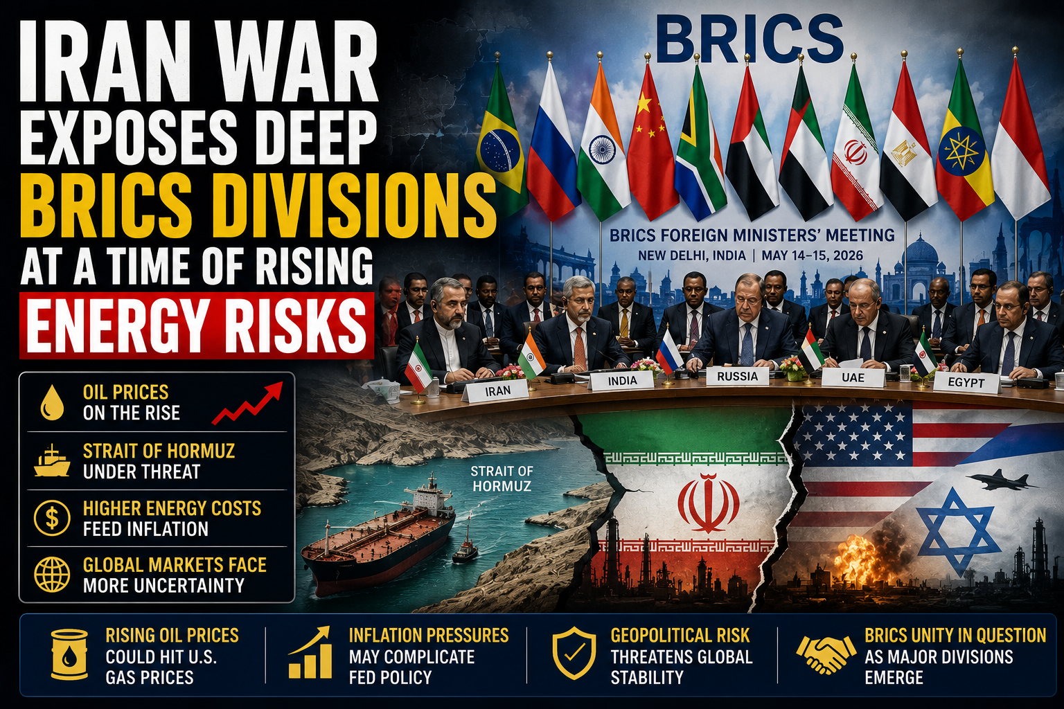 Iran War Exposes Deep BRICS Divisions at a Time of Rising Energy Risks